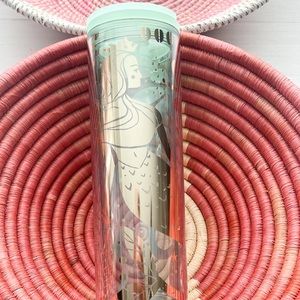 STARBUCKS Siren Mermaid Clear Acrylic Tumbler Cold Cup Limited Edition 16oz.